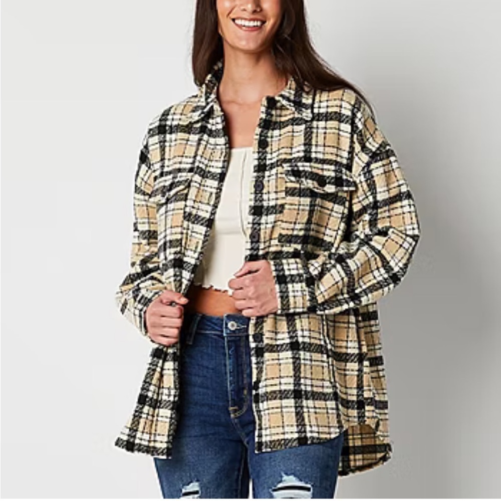 Forever 21 Black and Tan Utility Jacket Timeless Style